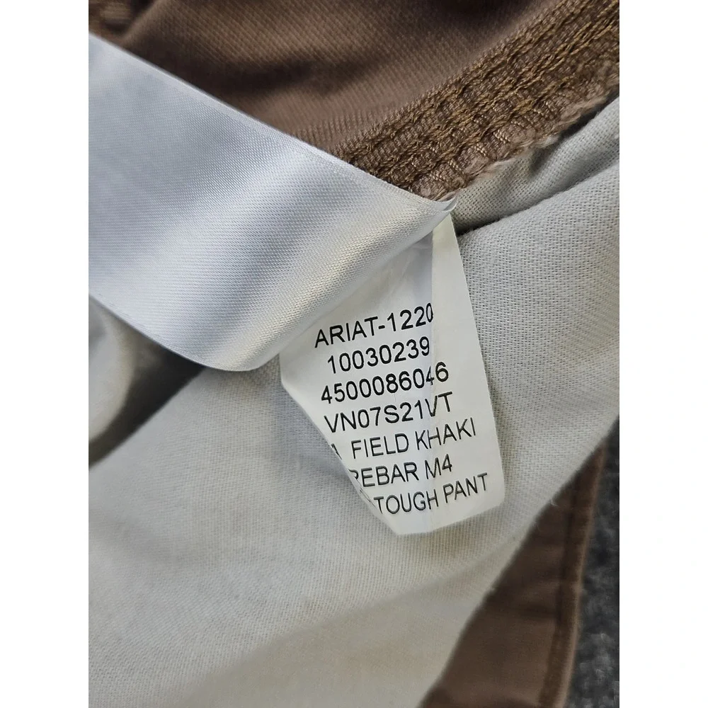 Ariat Rebar M4 Mens  (Measures 34X32) Relaxed Straight Khaki Work Pants 1710